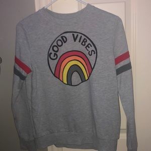 A crew neck hoodie